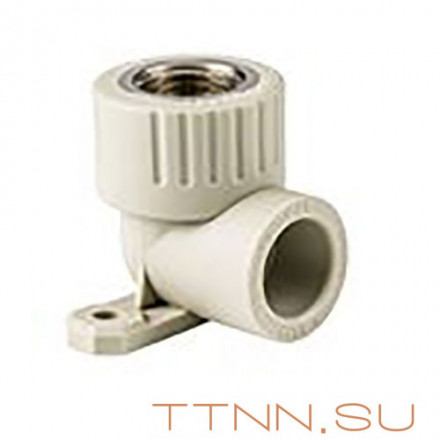 Угольник РосТурПласт PN25 комб. с креплением (водорозетка) внутренняя резьба 20х3/4&quot; арт.15917