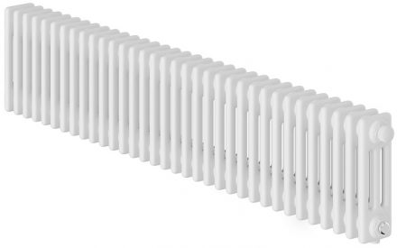 Стальной трубчатый радиатор 3-колончатый Royal Thermo Insignia VC3030 - 34 секц. RAL9016, нижнее 1/2