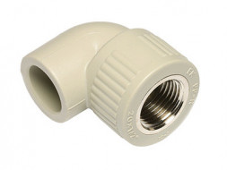 Угольник комбинированный с внутренней резьбой Ekoplasik 90° 25х1/2&quot;