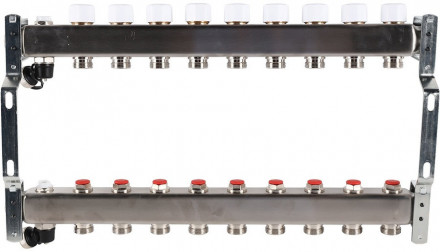 Для отопления Rommer 1&quot;/3/4&quot;x9 с запорными клапанами (RMS-3201-000009)