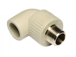 Угольник комбинированный с наружной резьбой Ekoplasik 90° 20х3/4&quot;