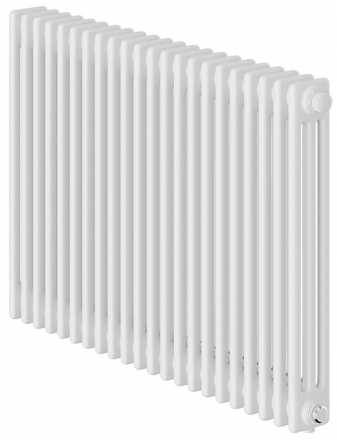 Стальной трубчатый радиатор 3-колончатый Royal Thermo Insignia VC3050 - 22 секц. RAL9016, нижнее 1/2