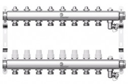 Коллектор нерж. Wester 1&quot;-3/4 в сборе на 8 выходов с 2 заглушками