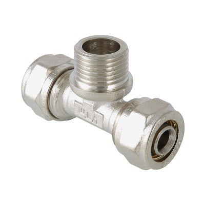 Фитинг обжимной тройник VALTEC VTm.333.N.260626 26x1&quot;x26 с переходом на наружную резьбу