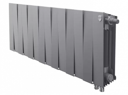 Биметаллический радиатор отопления Royal Thermo PianoForte 300 14 секций Silver Satin VDR