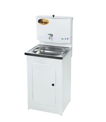 Электрический накопительный водонагреватель Вихрь ЛЮКС без подогрева/нержавеющая мойка/цвет белый