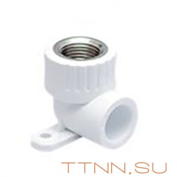 Угольник РосТурПласт PN25 комб. с креплением (водорозетка), внутренняя резьба 25x1/2&quot; арт.15110