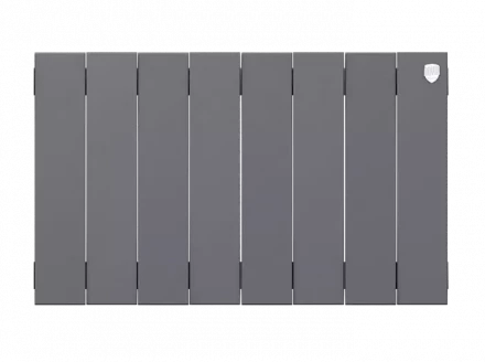 Биметаллический радиатор отопления Royal Thermo PianoForte 300 8 секций Silver Satin