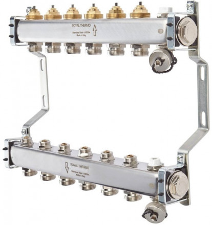 Для отопления Royal Thermo 1&quot; ВР-3/4&quot; НР, 11 выходов, нерж. (RTE 51.111)