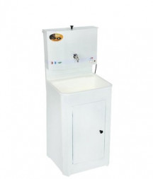 Электрический накопительный водонагреватель Вихрь ЛЮКС с подогревом/пластиковая мойка/цвет белый