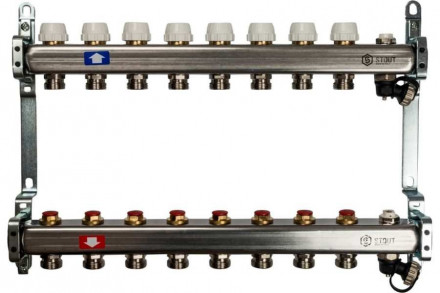 Коллектор с запорными клапанами STOUT SMS-0932-000008