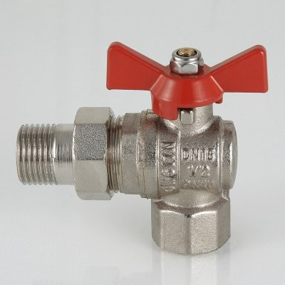 Кран шаровый с накидной гайкой угловой Valtec 1/2 VT.228.N.04