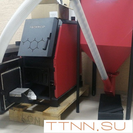 Котел Rommer 31 кВт с пеллетной горелкой и бункером на 200л