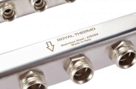 Для отопления Royal Thermo 1&quot; ВР-3/4&quot; НР, 12 выходов, нерж. (RTE 51.112)