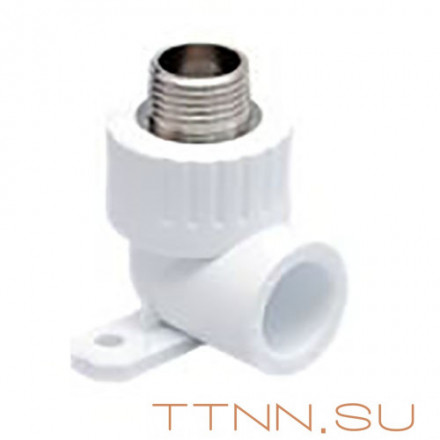 Угольник РосТурПласт PN25 комб. с креплением (водорозетка), наружная резьба 20х3/4&quot; арт.15105