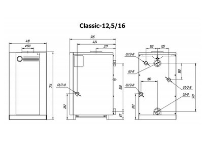 Напольный газовый котел Лемакс Classic-16