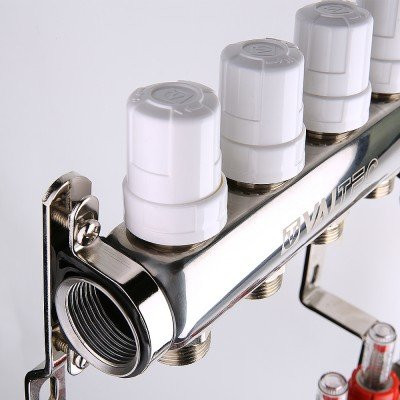 Коллекторный блок со встроенными расходомерами Valtec VTc.589.EMNX.0607 1&quot;, 7x 3/4&quot; евроконус