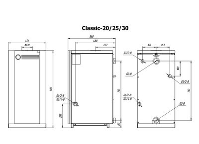 Напольный газовый котел Лемакс Classic-20V