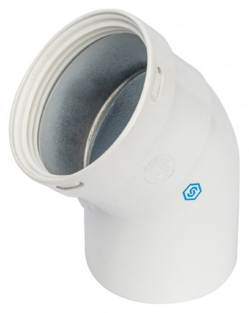 отвод STOUT 45° DN80 для раздельного дымохода