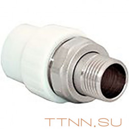 Муфта РосТурПласт с американкой для радиатора, наруж. резьба 20х3/4&quot; арт.14629