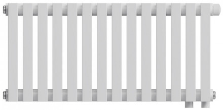 Стальной трубчатый радиатор 2-колончатый Royal Thermo Shift Q30 VC2030 - 14 секц. RAL9016, нижнее 1/2