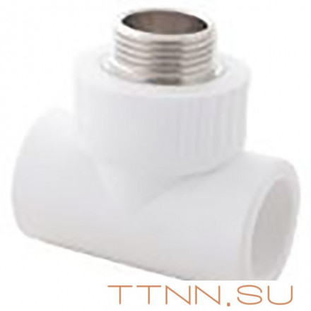 Тройник РосТурПласт PN25 комбинированный, наруж. резьба 32х1&quot; арт.10757