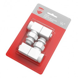 Набор вентелей Royal Thermo CUBE, УГЛОВОЙ, (2 шт) белый