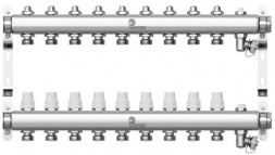 Коллектор нерж. Wester 1&quot;-3/4 в сборе на 9 выходов с 2 заглушками