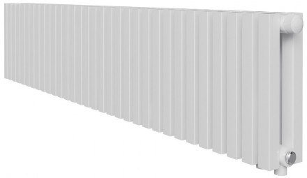 Стальной трубчатый радиатор 2-колончатый Royal Thermo Shift Q30 VC2030 - 32 секц. RAL9016, нижнее 1/2