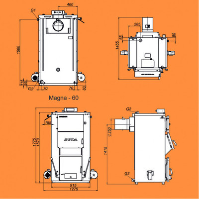 Твердотопливный котел Zota &quot;MAGNA&quot; 60 (MG4931120060)
