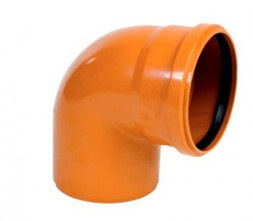 Отвод канализационный наружный Политэк 110 угол 90