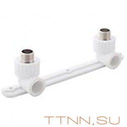 Угольник РосТурПласт PN25 комб. с креплением двойной (под смеситель), наружная резьба 25х1/2&quot; арт.10704