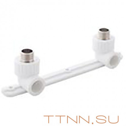 Угольник РосТурПласт PN25 комб. с креплением двойной (под смеситель), наружная резьба 25х1/2&quot; арт.10704