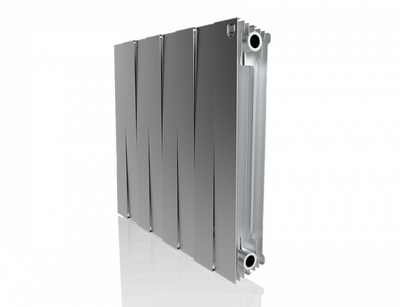 Биметаллический радиатор Royal Thermo Pianoforte 500 VD 8 секц. Silver Satin