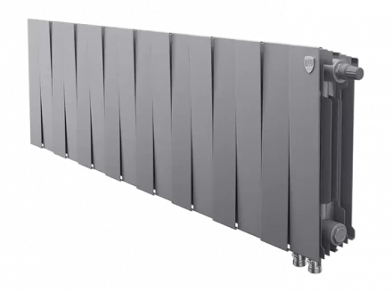 Биметаллический радиатор отопления Royal Thermo PianoForte 300 16 секций Silver Satin VDR