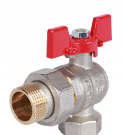 Кран шаровой ROMMER с накидной гайкой угловой 3/4&quot; RBV-0006-0610220 FM