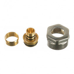 Резьбовое соединение SR Rubinetterie Для многослойной трубы 16х3/4Е Хром