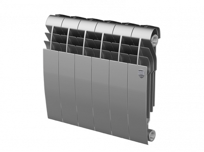 Биметаллический радиатор Royal Thermo Biliner 350 Silver Satin 6 секц.