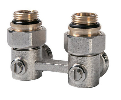 Двухтрубный узел нижнего подключения Delta G 3/4 x 1/2 D=50 MM угловой