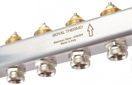 Для отопления Royal Thermo 1&quot; ВР-3/4&quot; НР, 9 выходов, нерж. (RTE 51.109)