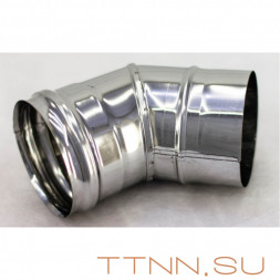 Отвод дымохода 45° нержавеющая сталь