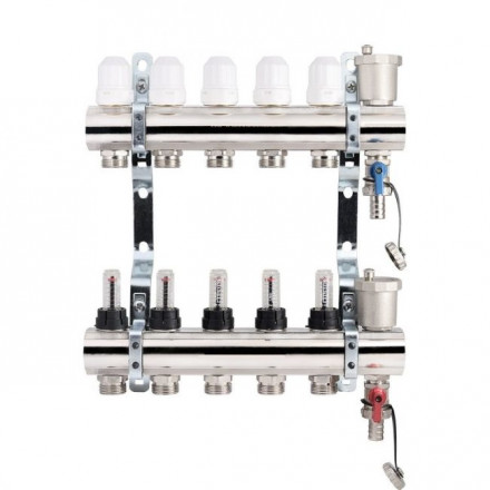 Коллекторная группа TIM 9 выходов KC009 без кранов латунь
