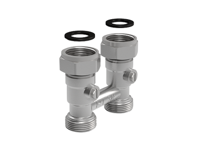 Двухтрубный узел нижнего подключения Royal Thermo прямой 3/4 НГ - 3/4 НР