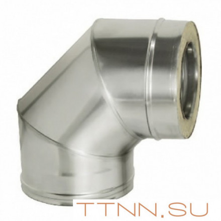 Сэндвич-колено 90° (нерж/нерж) (0,8мм) 120х200