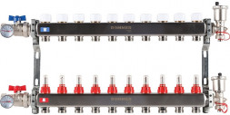 Для отопления Rommer 1&quot;/3/4&quot;x10 с расходомерами (RMS-1210-000010)