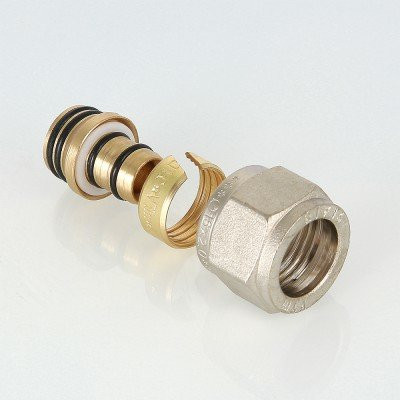 Фитинг обжимной евроконус с накидной гайкой VALTEC VTc.710.N.1604 16x1/2&quot;