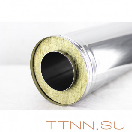 Сэндвич труба дымохода 1 метр нержавейка 1 мм / нержавейка 0,5 мм 135 (внутри) / 220 (снаружи)