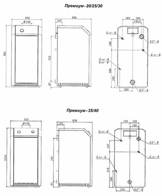 Напольный газовый котел Лемакс Премиум-35