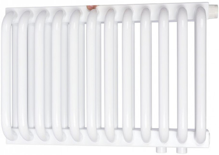 Стальной трубчатый радиатор 2-колончатый Rommer RST 2030/12 нижнее правое подключение RAL9016