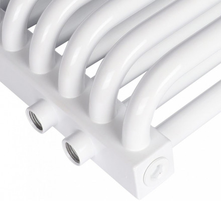 Стальной трубчатый радиатор 2-колончатый Rommer RST 2030/12 нижнее правое подключение RAL9016